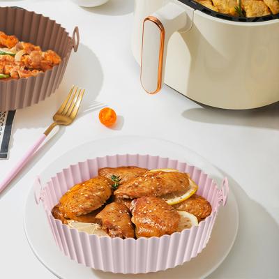 Factory Direct Sale Reusable Silicone Air Fryer Pots Liner With Colors pad