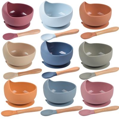2022 Popular custom Food Grade Soft heat resistant strong suction silicone babies bowl