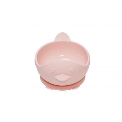 wholesale price BPA Free Soft Non-slip Duck shape Suction Feeding Bowl for Baby