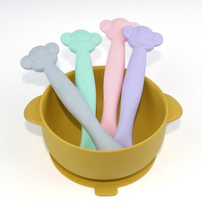 Infant Weaning Soft Head Training Silicone Spoon