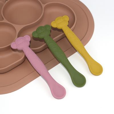 Infant Weaning Soft Head Training Silicone Spoon