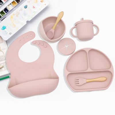 wholesale silicone baby feeding set customised gift box baby bowl plate set