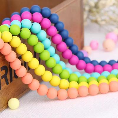 Wholesale Round Shape 9mm/12mm/15mm/20mm Soft Chew Silicone Teething Beads