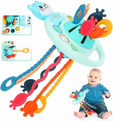 UFO Montessori Pop Silicone Pull String Activity Toy Baby Sensory Toys