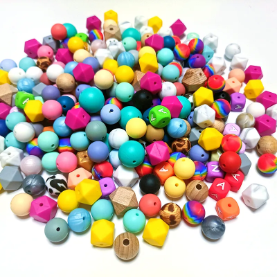 baby silicone chew beads